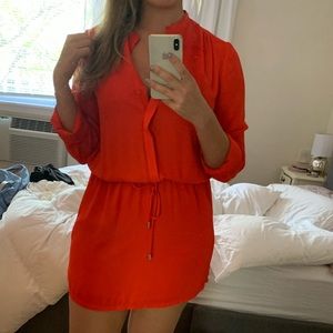 Coral ❤️ long sleeve shirt dress 👗